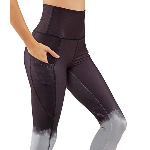 Ombre leggings side pockets capri high waist - Picture 4 of 5